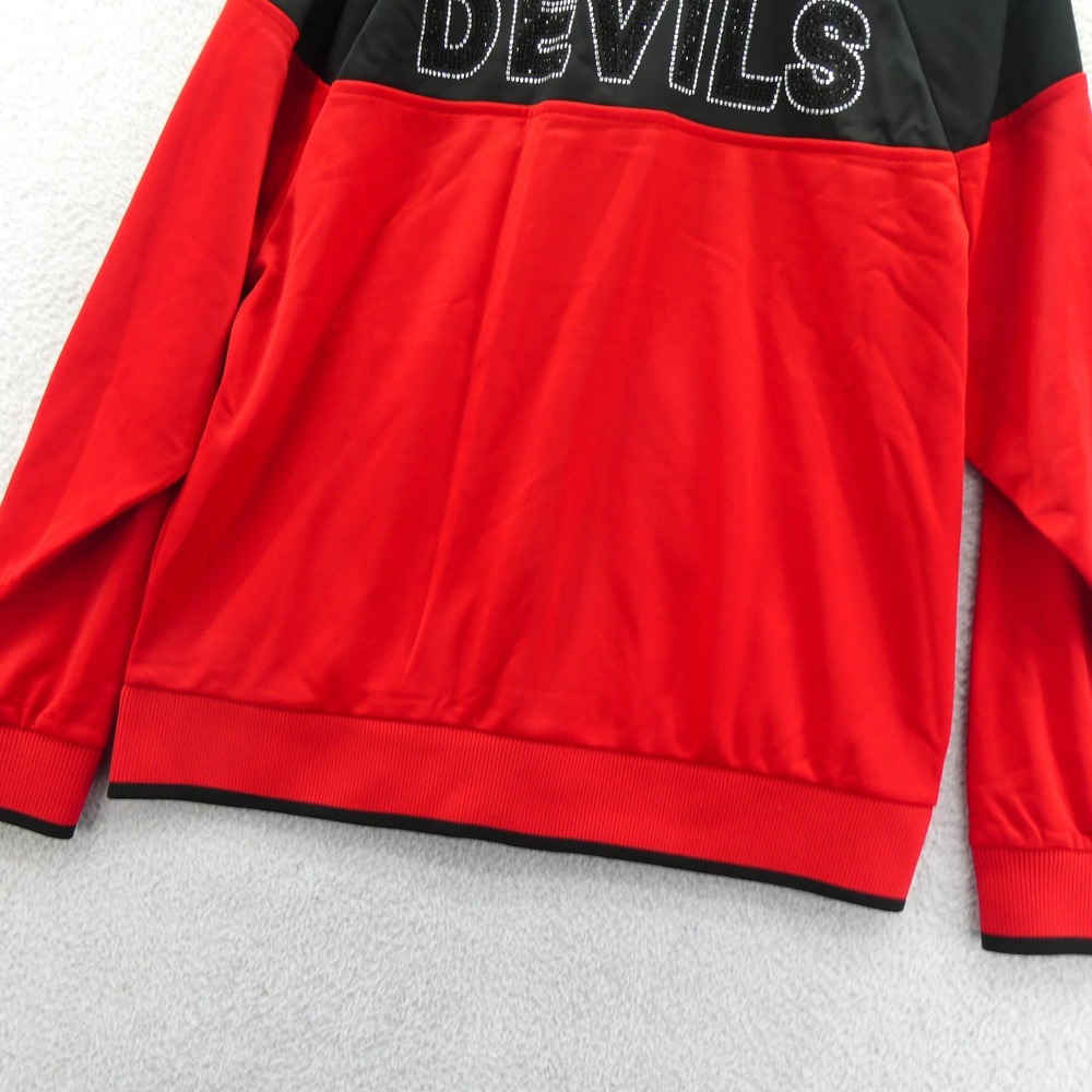 G-III Jacket Womens Medium New Jersey Devils Red Black Rhinestone Full Zip NHL - Picture 8 of 9